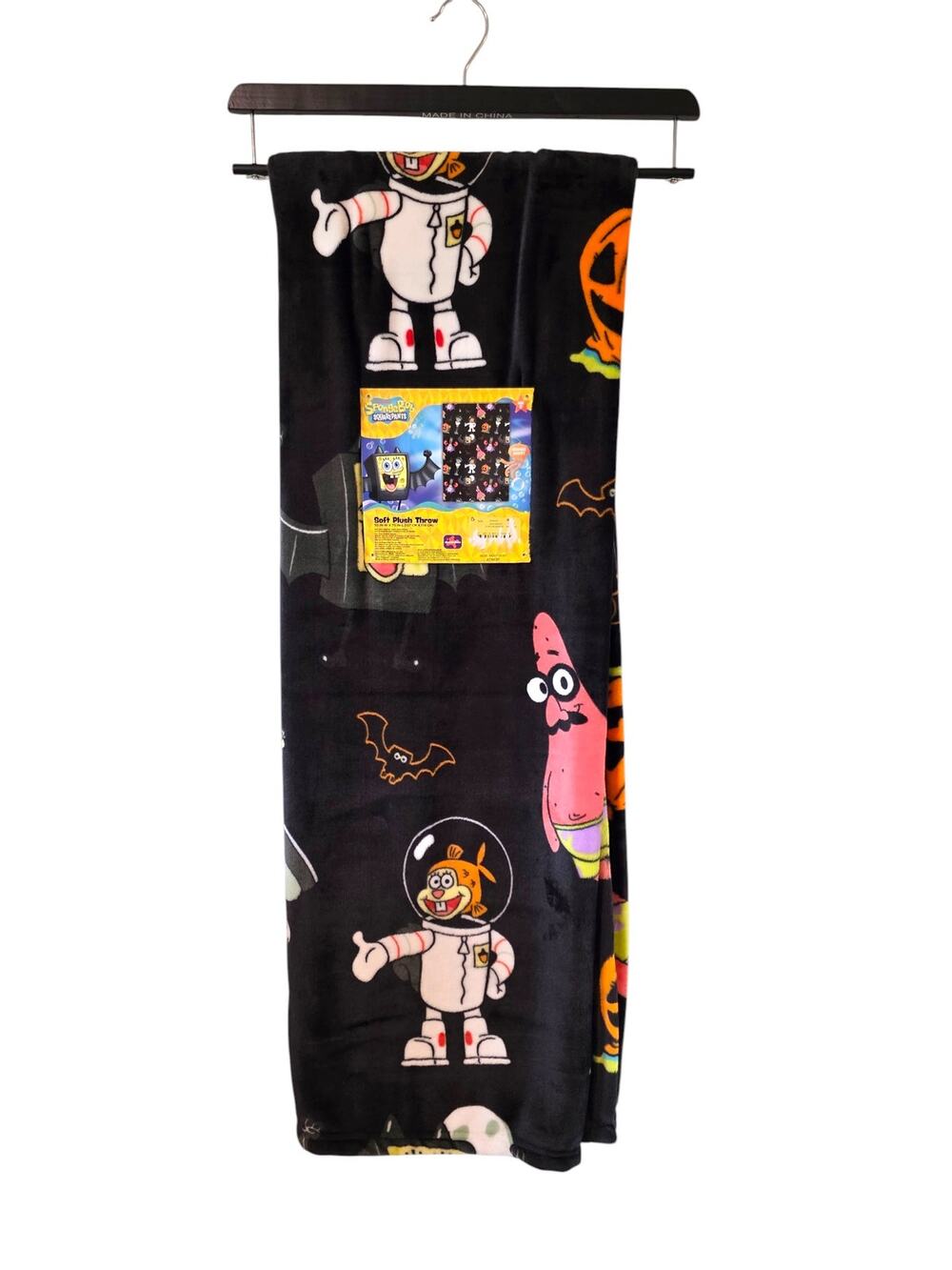 Nickelodeon Spongebob Squarepants Halloween Soft Plush Throw Blanket 50x70  NEW